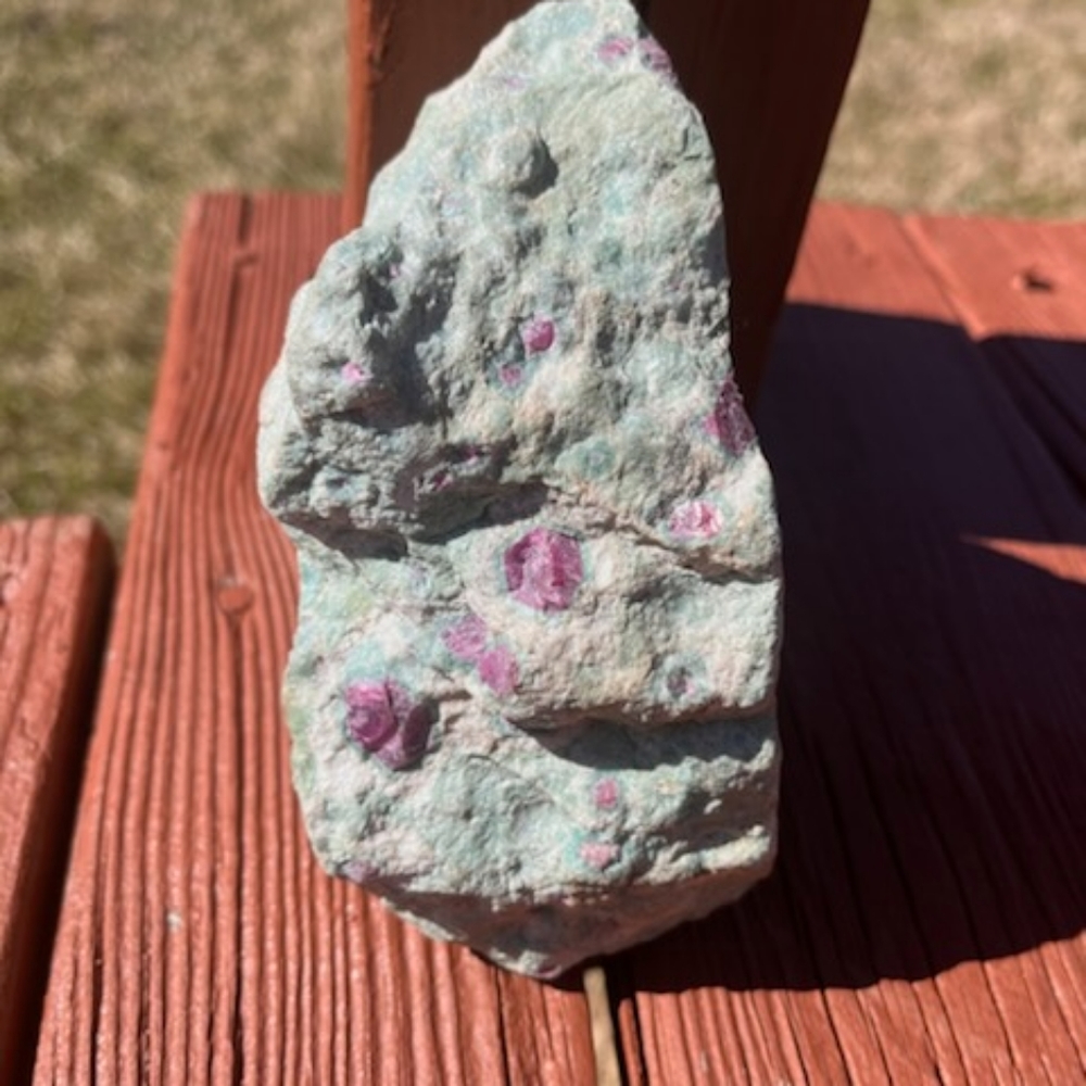 Hunk Ruby Fuchsite crystal